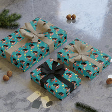 Load image into Gallery viewer, Flowers &amp; Butterflies - Smiling African American Woman - Gift Wrap Paper - Gift Samples 2