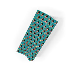 Load image into Gallery viewer, Flowers &amp; Butterflies - Smiling African American Woman - Gift Wrap Paper - Rolled View 2