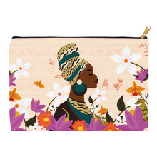 Load image into Gallery viewer, Flowers &amp; Confidence - African American Woman - Accessory Bag Sid B