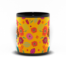 Load image into Gallery viewer, Flowers &amp; Confidence - African American Woman - Coffee Mugs Handle at the Back