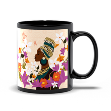 Load image into Gallery viewer, Flowers &amp; Confidence - Floral Profile Coffee Mug Handle on the Right