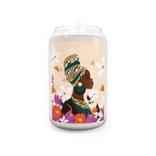 Load image into Gallery viewer, Flowers &amp; Confidence Scented Candle - Floral Elegance with Poised Woman Design