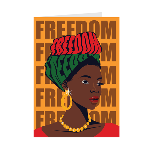 Freedom - Honor & Celebrate Juneteenth Greeting Cards Front