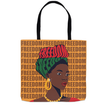 Load image into Gallery viewer, Freedom - Honor &amp; Celebrate Juneteenth Tote Bags 1