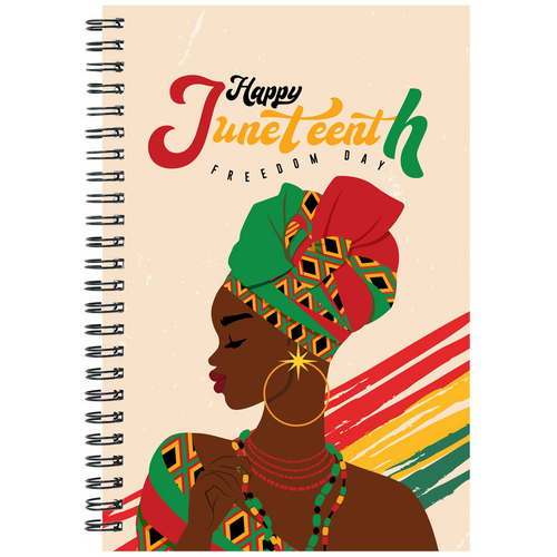 Freedom Day - African American Queen - Juneteenth Notebooks Front