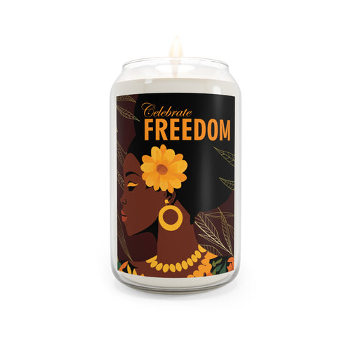 Freedom Juneteenth Scented Candle - Celebrate Freedom with Floral Essence 