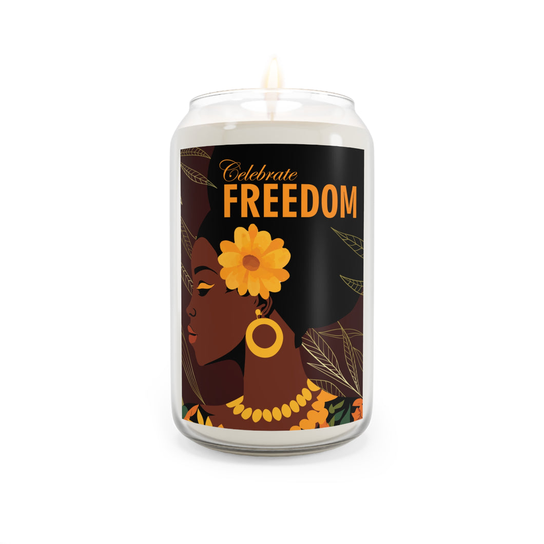 Freedom Juneteenth Scented Candle - Celebrate Freedom with Floral Essence 