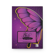 Load image into Gallery viewer, Girl Boss Hardcover Journal — Gold &amp; Purple Butterfly Motivational Notebook