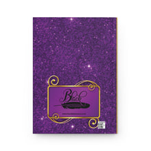 Load image into Gallery viewer, Girl Boss Hardcover Journal — Purple Glitter Crown Design Matte Notebook