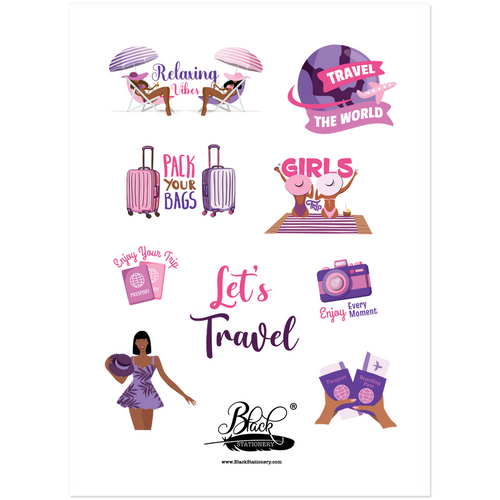 Girls Trip - African American Women - Premium Travel Sticker Set