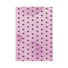 Load image into Gallery viewer, Goddess, Butterflies &amp; Flowers - African American Woman - Purple Gift Wrapping Paper - Front View