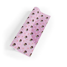 Load image into Gallery viewer, Goddess, Butterflies &amp; Flowers - African American Woman - Purple Gift Wrapping Paper - Rolled View 2