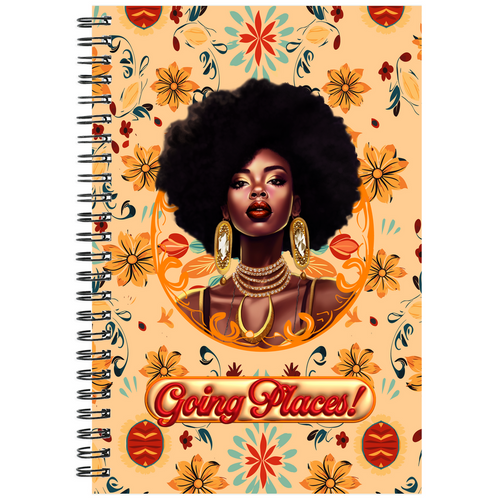 Going Places - African American Woman - Motivational Spiral Notebooks