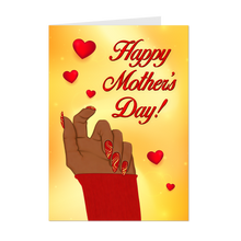 Load image into Gallery viewer, Gold &amp; Red Nails Design - Happy Mother's Day - Fancy Greeting Card - Mom Holiday Card - Manicure