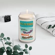 Load image into Gallery viewer, Gratitude Scented Candle - Calm, Grateful, Blessed - 13.75oz with Sample Background