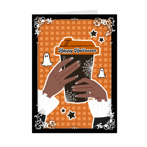 Sip of Halloween - Fancy Happy Halloween Greeting Cards