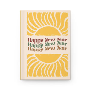 Happy New Year Modern Hardcover Journal – Inspirational Writing Gift Front  (1)