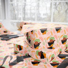 Load image into Gallery viewer, Hat Fancy - African American Woman - Special Occasion Gift Wrapping Paper - Wrapped Gifts