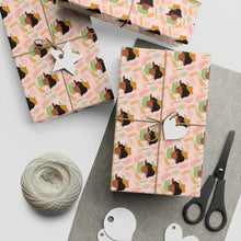 Load image into Gallery viewer, Hat Fancy - African American Woman - Special Occasion Gift Wrapping Paper - Wrapped Gifts Sample Photo