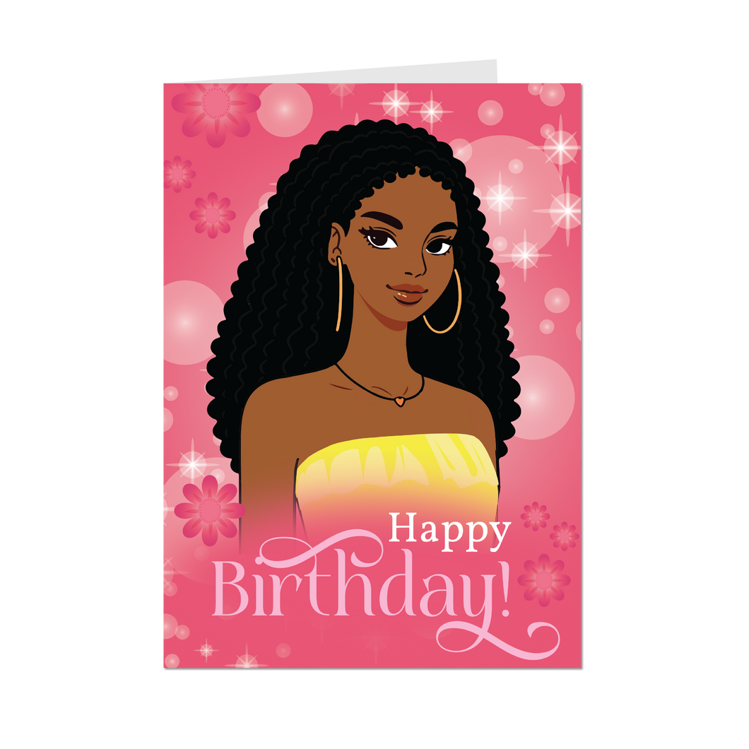 Heart Birthday Style - Happy Birthday - African American Birthday Cards - Front