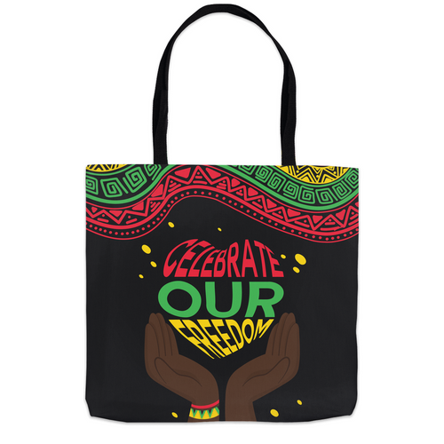 Heart Celebrate Our Freedom - Juneteenth Tote Bags