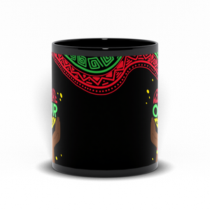 Heart Celebrate Our Freedom Juneteenth Coffee Mug Handle at the Back