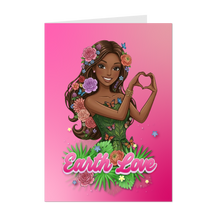 Load image into Gallery viewer, Heart Flower Child - Earth Love - African American Woman - Black Woman Owned Card Shop - Glam Design