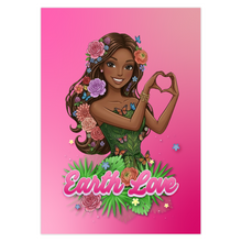 Load image into Gallery viewer, Heart Flower Child - Earth Love - African American Woman - Black Woman Owned Card Shop - Glam Design