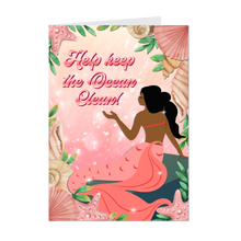 Load image into Gallery viewer, Help Keep the Ocean Clean - Peach Mermaid &amp; Seashell - Black Mermaid - African American Greeting Card Shop