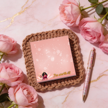 Load image into Gallery viewer, I'm Worth It - African American Woman &amp; Gifts - Afrocentric Pink Notepads - Colorful Stationery