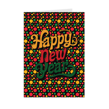 Load image into Gallery viewer, Joyful Colors of Africa - Happy New Year - Black Card Shop front
