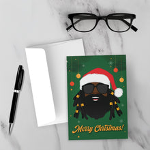 Load image into Gallery viewer, Joyful Smiling Black Santa - African American Christmas Cards front