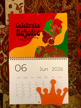 Load image into Gallery viewer, 2026 Black Stationery African American Wall Calendar - SHINE! (Medium Size)