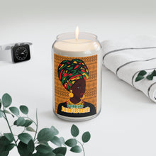 Load image into Gallery viewer, Juneteenth Scented Candle - Celebrate Freedom &amp; Culture - 13.75oz with Sample Background