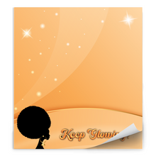 Load image into Gallery viewer, Keep Glowing - African American Stationery - Photo Notepads - Afro Hairstyle - Silhouette - Note Taking