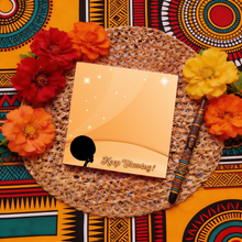 Load image into Gallery viewer, Keep Glowing - African American Stationery - Photo Notepads - Afro Hairstyle - Silhouette - Note Taking