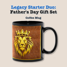 Load image into Gallery viewer, Morning Legend Duo: Coffee Mug + Greeting Card — African American Father's Day Gift Set