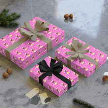 Load image into Gallery viewer, Little Girl Fashionista - African American Kids - Pink Gift Wrapping Paper - Wrapped Gifts 2