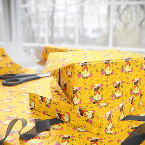 Little Girl Fashionista - African American Kids Gift Wrapping Paper - Wrapped Gifts