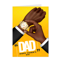 Load image into Gallery viewer, Love You Watch - African American Dad - Happy Father's Day Card - Black Dad