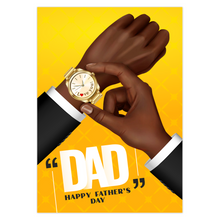 Load image into Gallery viewer, Love You Watch - African American Dad - Happy Father's Day Card - Black Dad