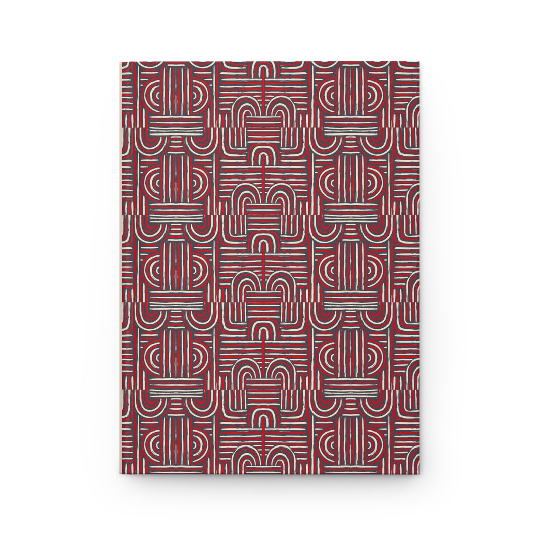 Modern Geometric Hardcover Journal - Stylish Matte Notebook for Creatives Front 