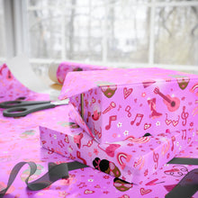 Load image into Gallery viewer, Musical Fun - African American Woman - Gift Wrapping Paper - Wrapped Gifts