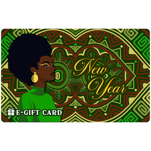 Black Stationery New Year E-Gift Card 01