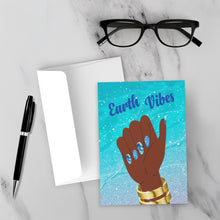 Load image into Gallery viewer, Ocean Mermaid Pearl Nails - Designer Manicure - Ocean Love - Earth Vibes - African American Greeting Cards - Glam Design