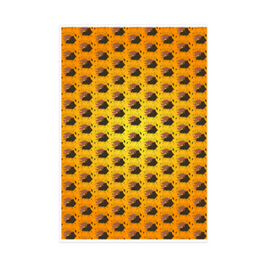 Orange Black - Halloween Nail Design - Holiday Gift Wrapping Paper Roll - Front View