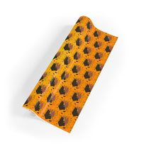 Load image into Gallery viewer, Orange Black - Halloween Nail Design - Holiday Gift Wrapping Paper Roll - Rolled View 2