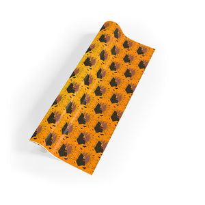Orange Black - Halloween Nail Design - Holiday Gift Wrapping Paper Roll - Rolled View 2