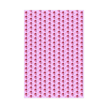 Load image into Gallery viewer, Pink Car, Smiles &amp; Hearts - African American Woman - Purple Gift Wrapping Paper Roll - Front View