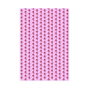 Pink Car, Smiles & Hearts - African American Woman - Purple Gift Wrapping Paper Roll - Front View